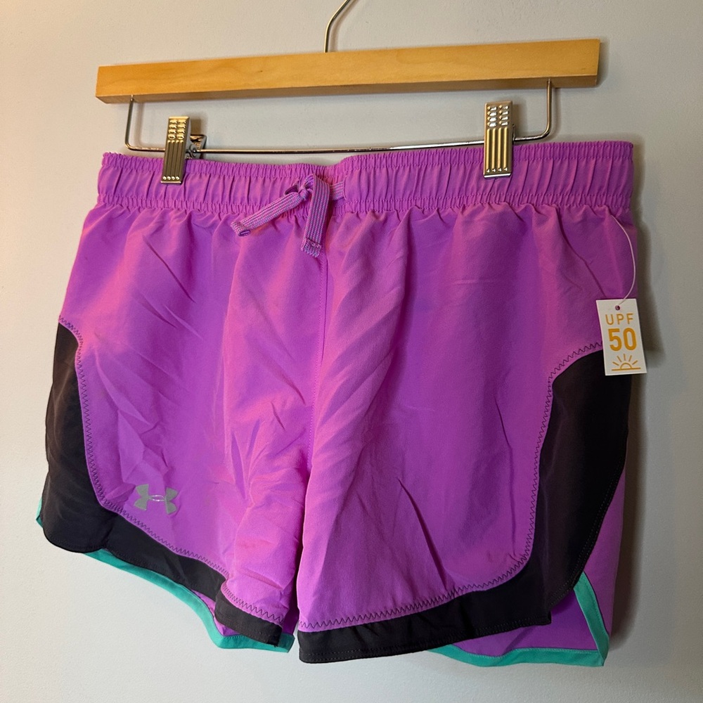 Under Armour youth kids Vibrant Purple Athletic Shorts